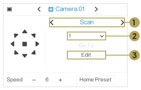 Selecting a scan number and clicking Edit