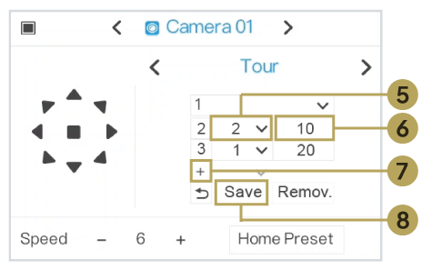 add presets and dwell time