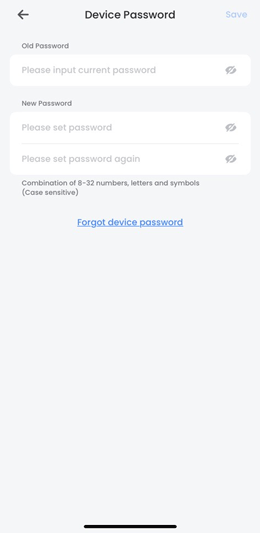 Device Password Screen in Lorex App