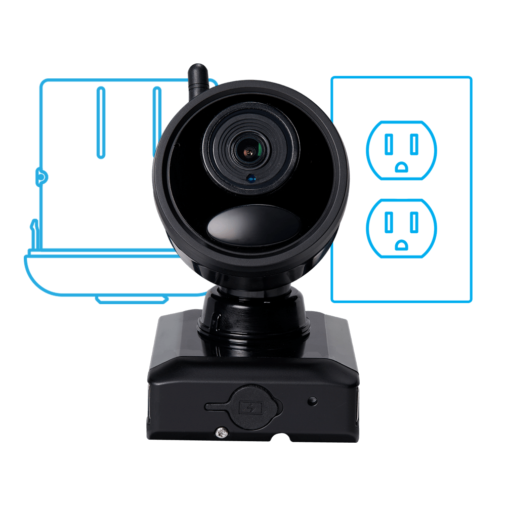 plug in hybrid wire-free security camera