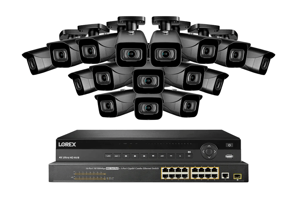 4K 8-channel 2TB Wired NVR System with 8 Smart Deterrence Cameras + Smart Sensor Kit and FREE 1080p Doorbell
