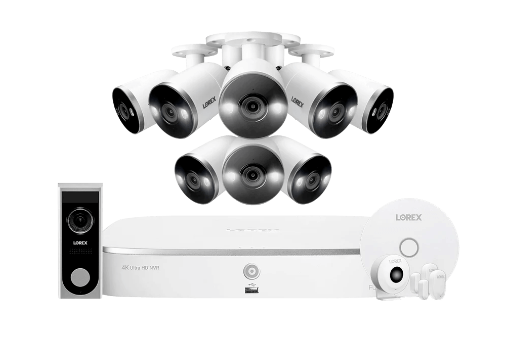Lorex Nocturnal 4K 16-Channel 4TB Wired NVR System with Smart IP Dome Cameras, 30FPS Recording, Listen-in Audio and Motorized Varifocal Zoom Lenses