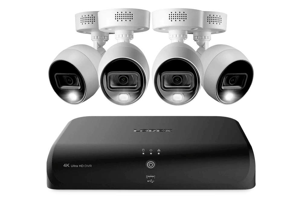 Lorex Nocturnal 3 4K (16 Camera Capable) 4TB NVR System with Smart IP Dome Security Cameras with Listen-In Audio and 30FPS