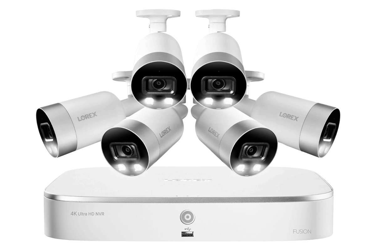 4K Ultra HD IP NVR Security Camera System with 6 IP Cameras