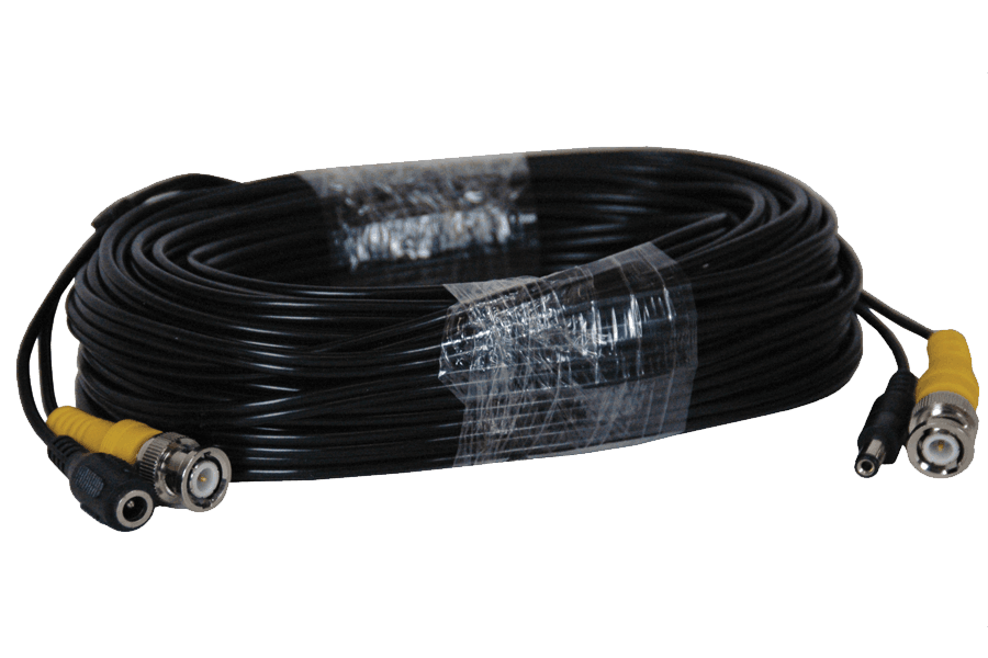 2x 60 Ft 4K All-in-One BNC Video&Power Cable with Connectors FOR Lorex DVR-Black 