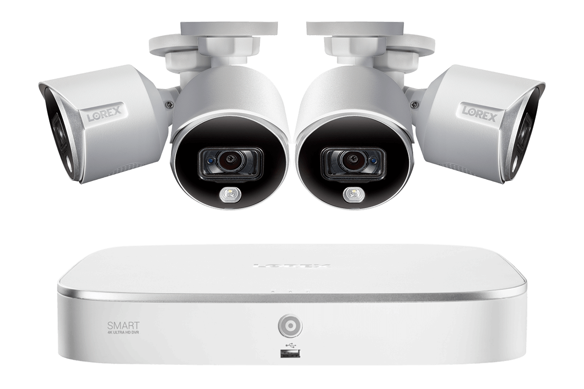 4K 8MP HD camera home security system with active deterrence