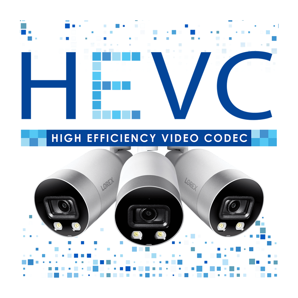 4K IP security camera with HEVC H.265 encoding