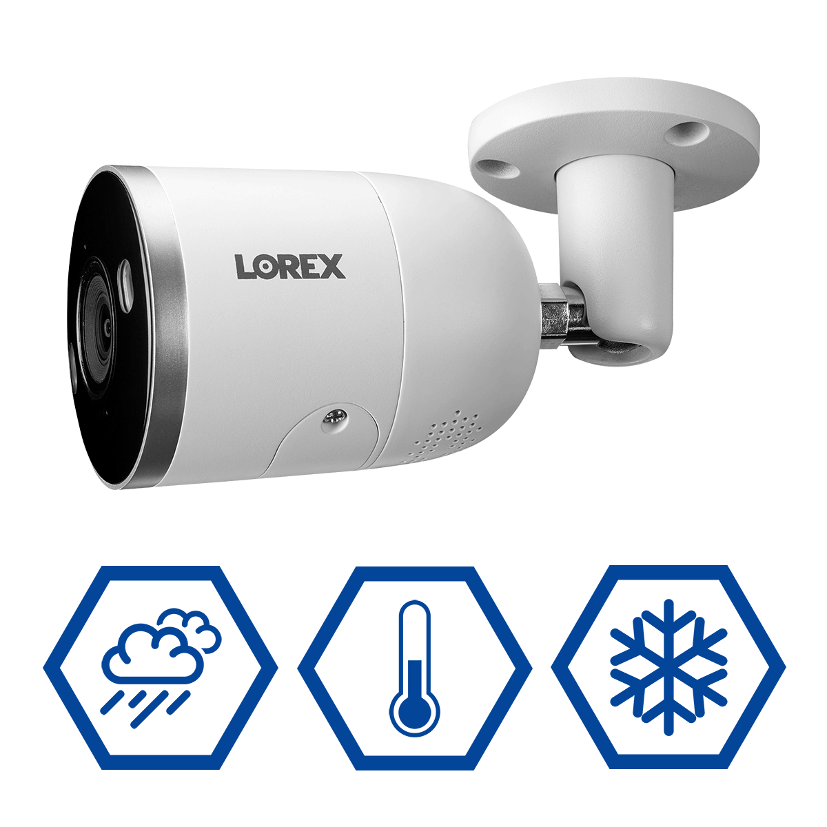 weatherproof 4K IP active deterrence smart security camera for year-round protection
