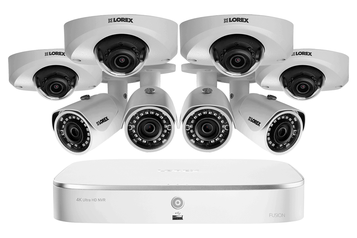 2K 4MP security camera system with audio domes
