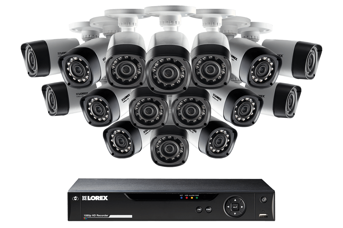 16-Camera Security System with 2TB Digital Video Recorder and 1080p Resolution