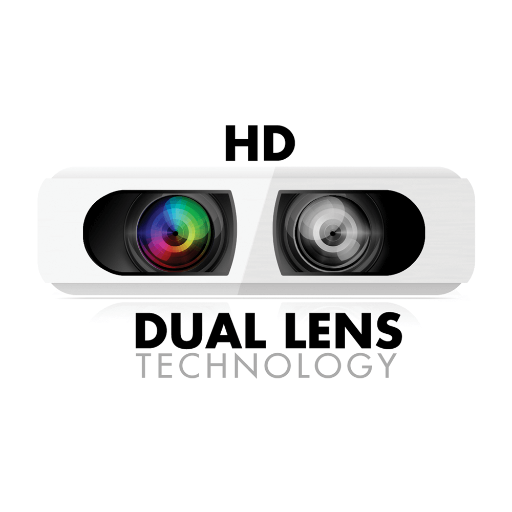 Dual Lens day and night security footage