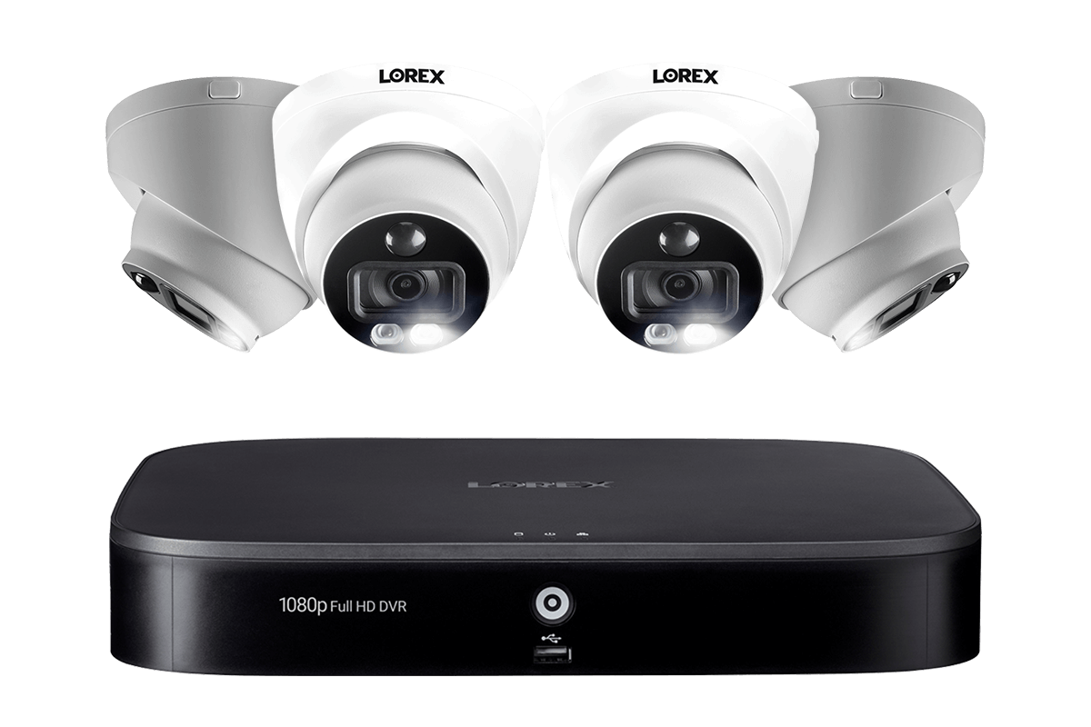 LX1081-44AD 1080p HD 8-Channel Security System with 1080p Active Deterrence Cameras