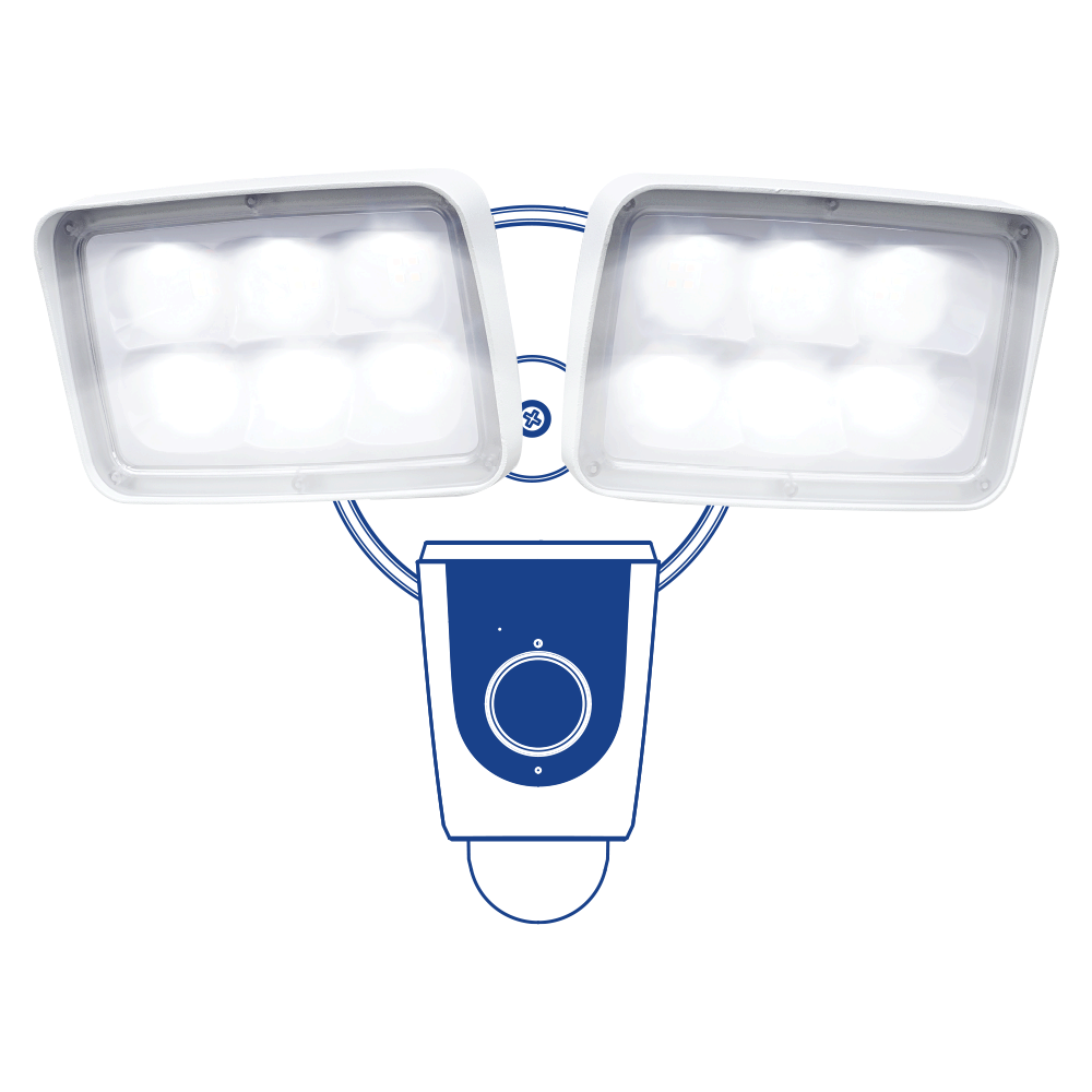 diagram LED floodlights of 1080p wifi smart home floodlight security camera