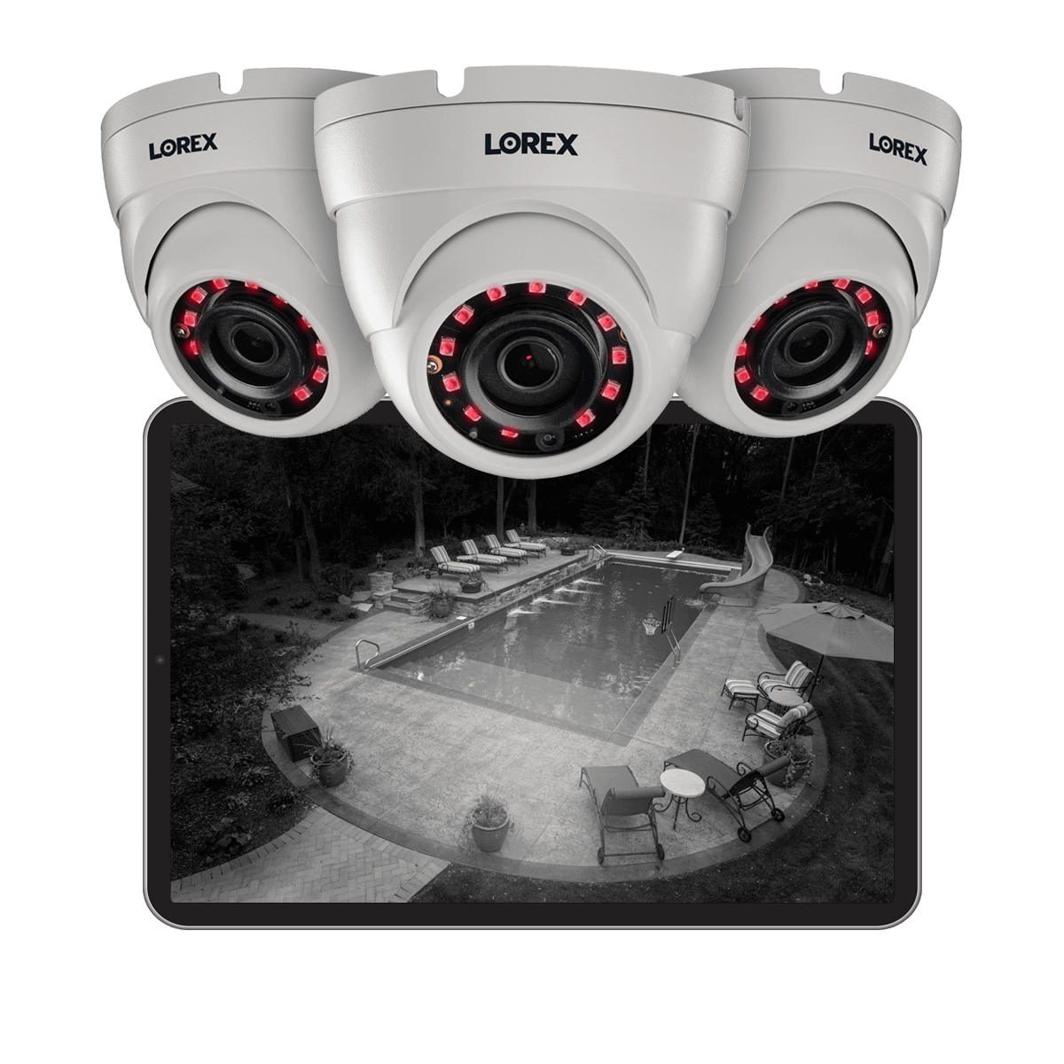 Dome analog HD security camera with night vision