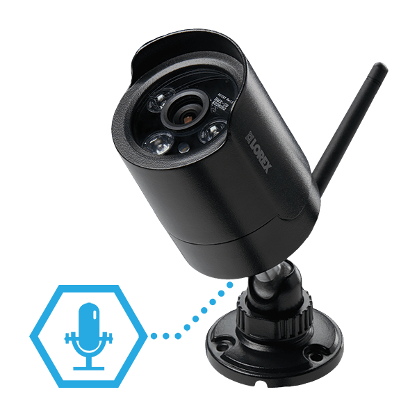 wireless security cameras that feature listen-in audio and audio detection alerts