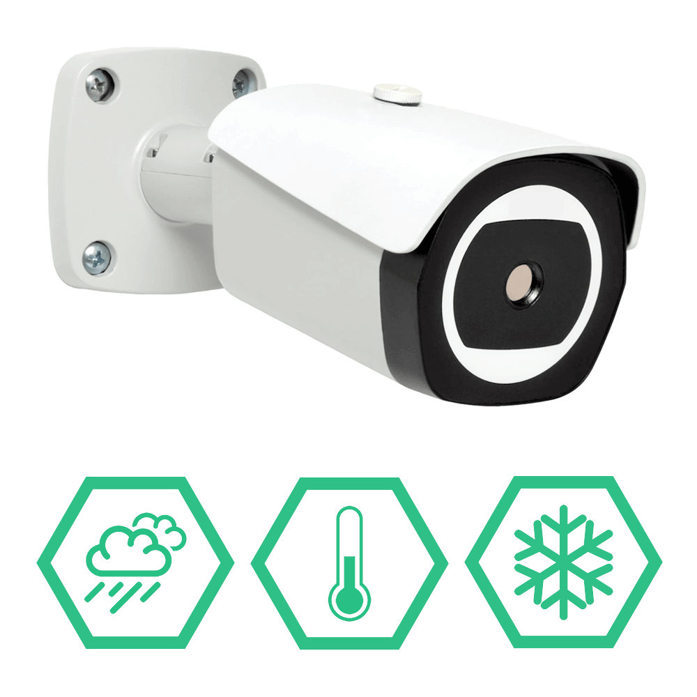 Weatherproof thermal security camera