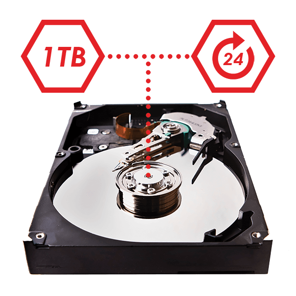 Professional security grade hard drive for security environments