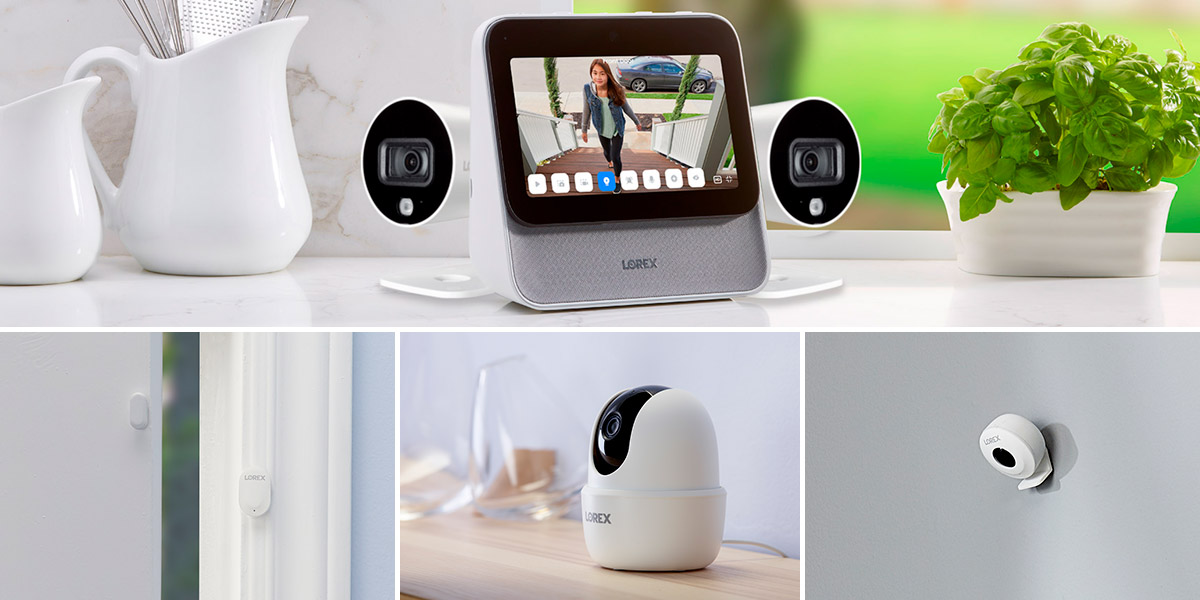 Lorex Smart Home Security Center with 3 Cameras and Motion Sensors