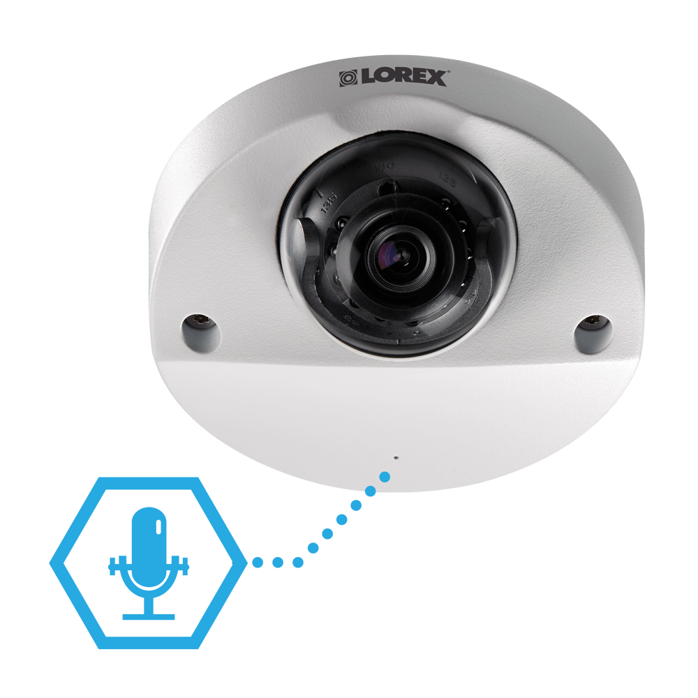2K security camera with microphone