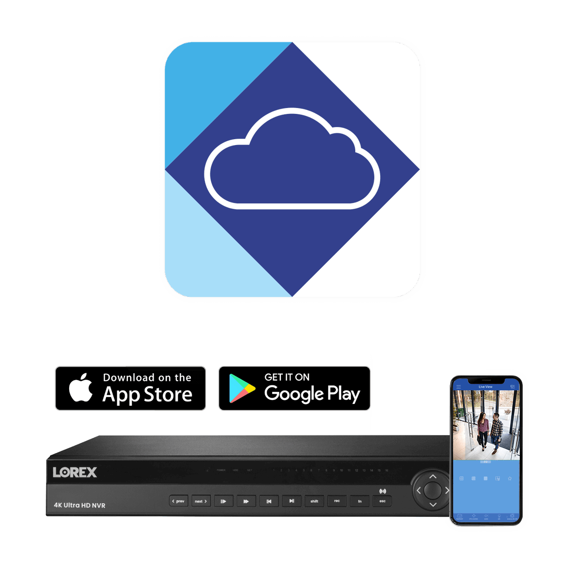 view live security video with NR900 Lorex Cloud App